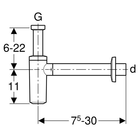 Geberit Sifone Con Tubo Ad Immersione Per Lavabo Scarico