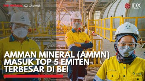 Amman Mineral Ammn Masuk Top Emiten Terbesar Di Bei Idx Channel