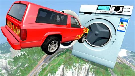 Beamng Drive Fun Madness Crazy Vehicles Giant Ramp High Speed Jumping