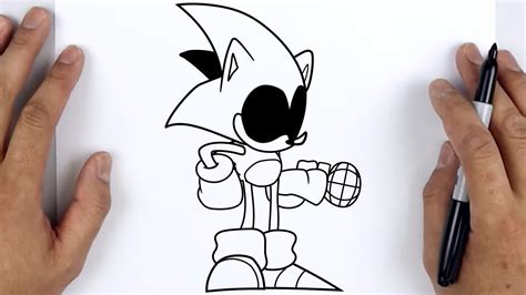 How To Draw Piracy Sonic Friday Night Funkin Fnf Easy Step By