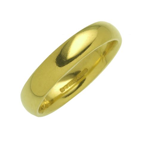 18ct Yellow Gold Court Shape Wedding Ring