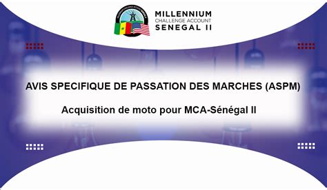 Acquisition De Moto Pour Mca Senegal Ii Mca Senegal Ii