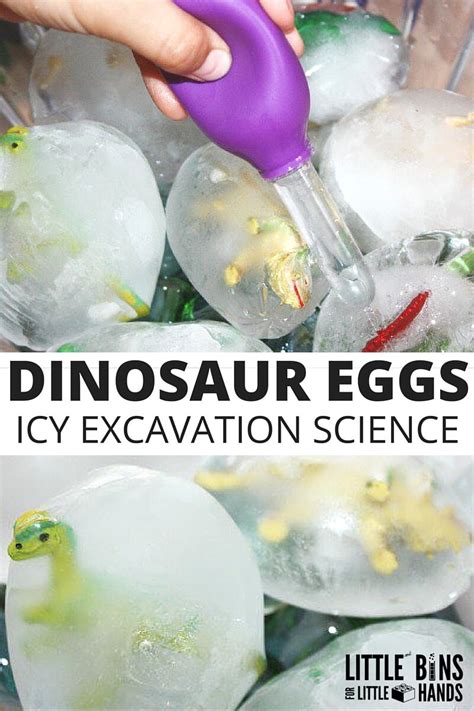 Frozen Dinosaur Eggs Ice Melt Science Activity