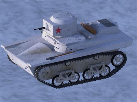 T37A amphibious light tank - DownloadFree3D.com