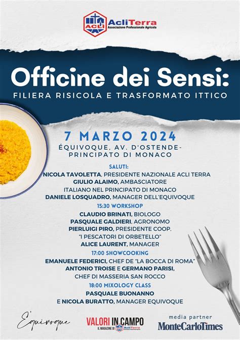 Esclusivo Evento Internazionale Ad Alto Gusto Acli Terra Presenta