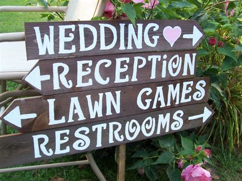 4 Rustic Wedding Signs, Wood Signs, Parking Sign , Custom Signs ...