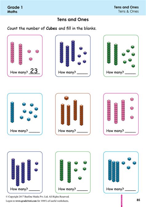Mastering Tens and Ones: Fun First Grade Worksheets — Learning Worksheet