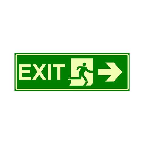 Square Fire Exit Directional Signage, Board Thickness: 3 mm Or 5 mm, Rs 75 /piece | ID: 21679273530