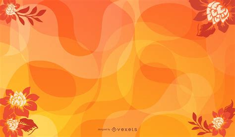 Orange Abstract Flower Background Vector Download