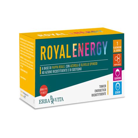 Erba Vita Royal Energy Integratore Tonico E Ricostituente 10 Flaconcini