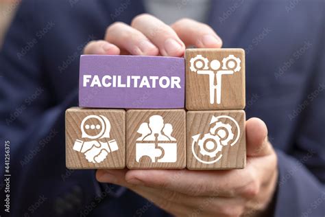 Business Concept Of Facilitator Facilitating Deal Facilitation A