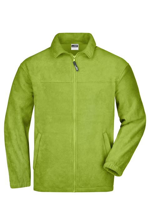 Men Full Zip Fleece Lime Green Daiber