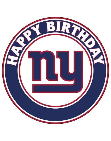 Buy 7 5 NY Giants Cake Topper Round Edible Birthday Cake Decorations