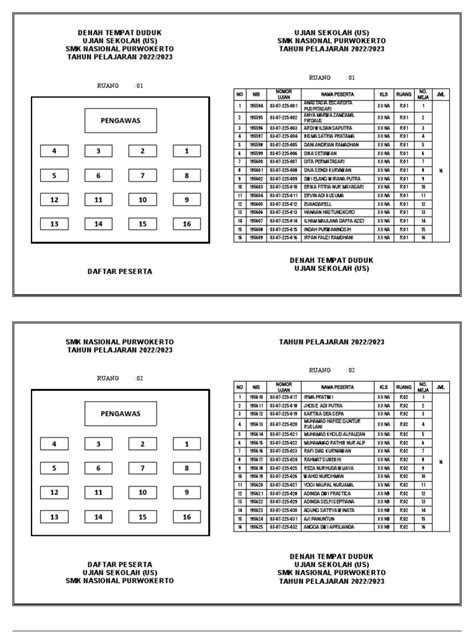 Denah Tempat Duduk Pdf