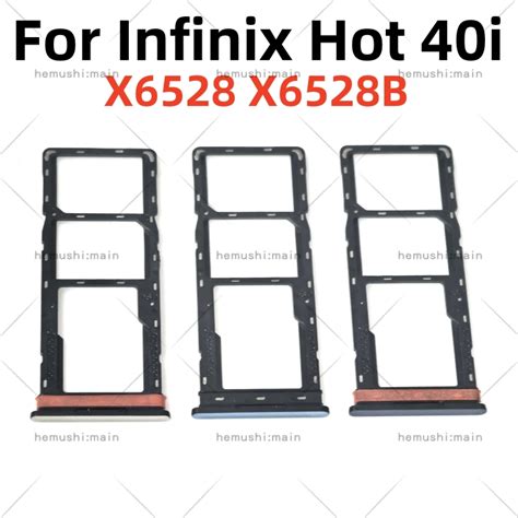 For Infinix Hot 40i X6528 X6528B Sim Tray Card Slot Holder Card Holder Reader SD Slot Adapter