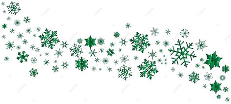 Green Christmas Snowflakebanner Art Snowflakes Snow Vector Art