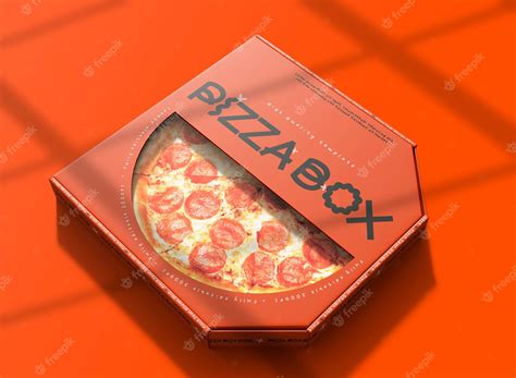 Premium Psd 3d Pizza Box Mockup With Window