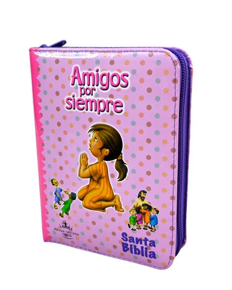 Biblia Amigos Por Siempre Rvr Ilustrado Piel Rosa Con Ndice Y