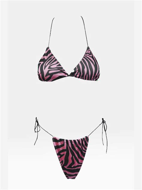 Famous Shoes Set Bikini Τριγωνάκι Animal Print CP202301 RICEWHITE