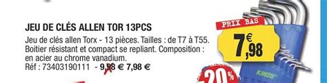 Offre Jeu De Clés Allen Tor 13 Pcs chez Outiror