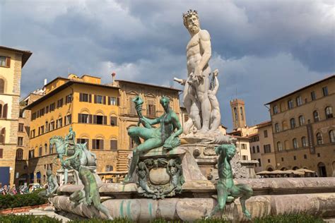 Fountain Of Neptune On The Signoria Square Piazza Della Signoria In