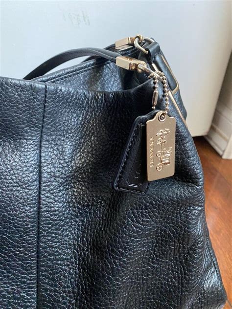 Coach black leather shoulder purse - Gem