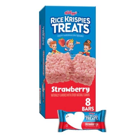 Kelloggs Rice Krispies Treats Strawberry Marshmallow Treat Bars 8 Ct