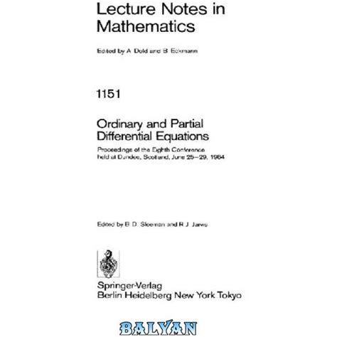 خرید و قیمت دانلود کتاب Ordinary And Partial Differential Equations ترب