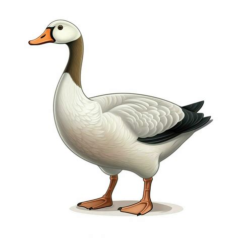 Goose 2d Cartoon Vector Illustration On White Background H 30687917