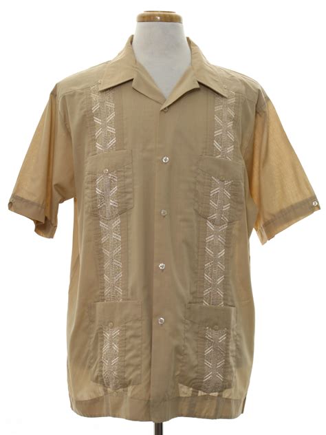 S Guayabera Shirt Romani S Romani Mens Tan Background