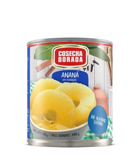 Ananá en Almíbar Cosecha Dorada 820g Regional Sur Uruguay