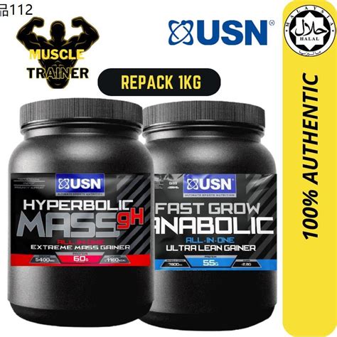 ☉usn Hyperbolic Mass Usn Anabolic Fast Grow Lean Bulk Mass Gainer Repack 1kg Lazada