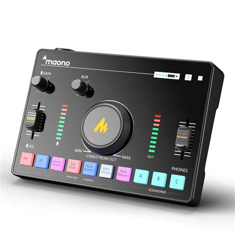 Maono AMC2 Neo Professional Sound Card Audio Interface Mixer With 48V