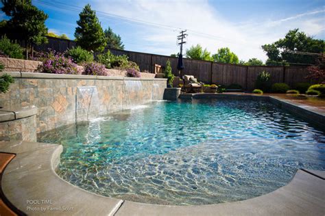 Pebble Bottom Pool Tahoe Blue Stonescape Traditional Swimming Pool