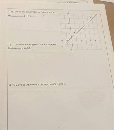 Solved As A Third Person 7 A Write The Coordinates For Points A