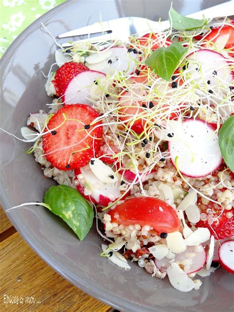 Salade printanière de quinoa et de boulgour aux fraises Épices