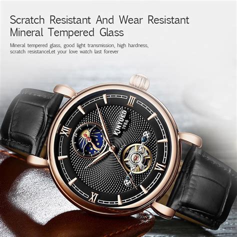 Buy Kinyued Tourbillon Automatic Watch Men Military Mechanical Skeleton