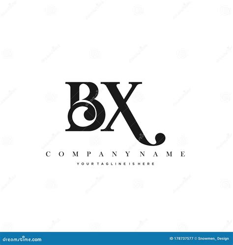 Initial Letter BX Logo Template Design Stock Vector Illustration Of