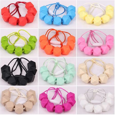 Silicone baby teething necklace for mom to wear, baby chew necklace ...