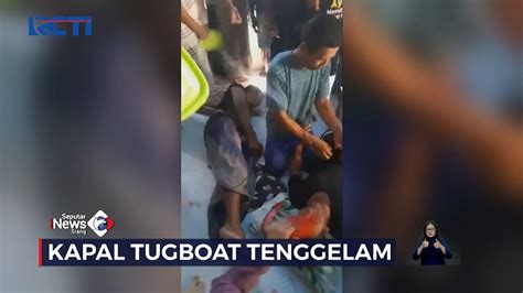 Dihantam Ombak Kapal Tugboat Ditumpangi 7 ABK Tenggelam Di Pangkep