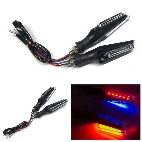 Luces Intermitentes Led Universales Para Motocicleta Indicador Mbar