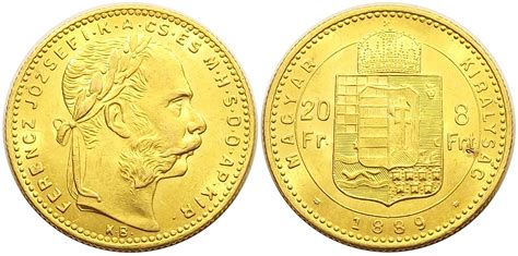 8 forint 1889 Ferenc József Zomi Numizmatika