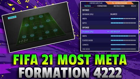 FIFA 21 META POST PATCH 4222 CUSTOM TACTICS PLAYER INSTRUCTIONS