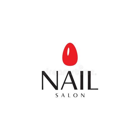 Plantilla De Logotipo De Salón De Uñas Pintado De Rojo Ilustración del