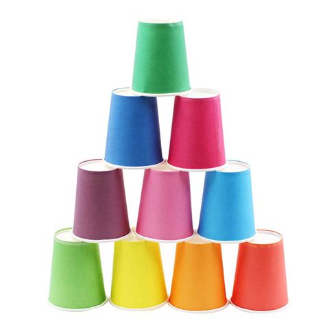 Ml Gobelets En Papier Jetables De Couleur Pure Pi Ces Tasse