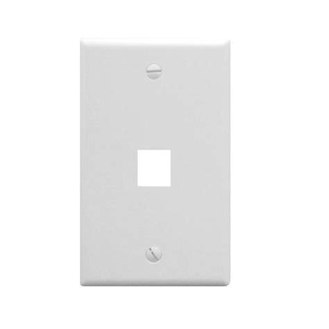 Commercial Electric Ethernet Wall Plate White 216 8C The Home Depot