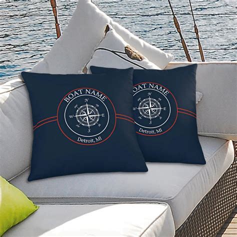 Personalized Boat Throw Pillow