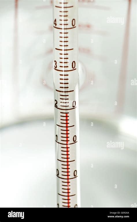 Thermometer measures the temperature of the water Stock Photo - Alamy