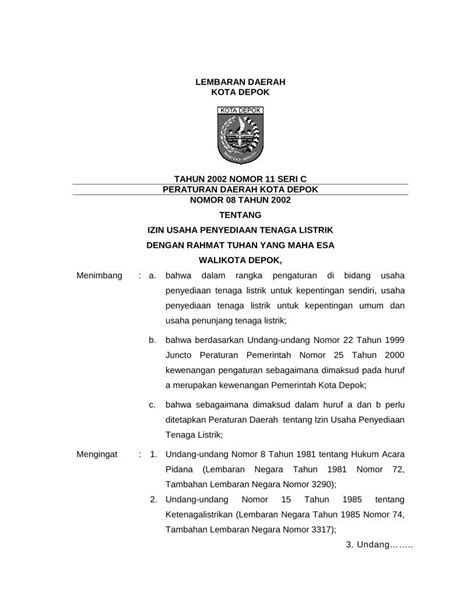 PDF Perda Nomor 08 Tahun 2002 Tentang Izin Usaha Penyediaan DOKUMEN