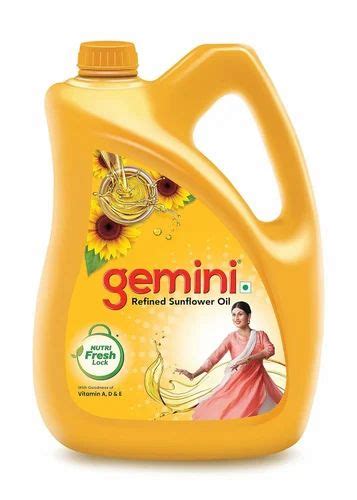 Gemini Refined Sunflower Oil Packaging Size Litre At Best Price In